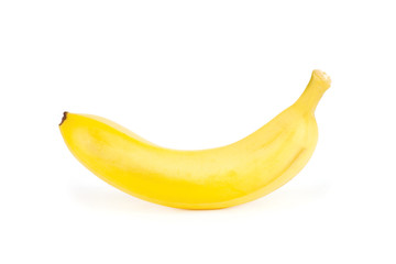 Ripe bananas isolated on white background 