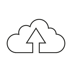Cloud computing icon. Storage technology virtual and network theme. Isolated design. Vector illustration