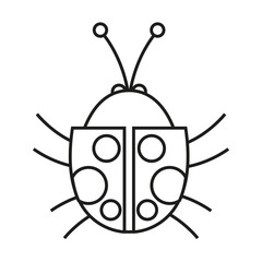 Bug icon. Insect pest bed infestation and parasite theme. Isolated design. Vector illustration