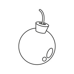 Bomb icon. Explosion military weapon and destruction theme. Isolated design. Vector illustration