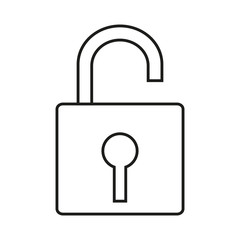 Padlock icon. Security system warning protection and danger theme. Isolated design. Vector illustration