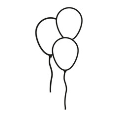 balloons icon. Happy birthday celebration decoration and party theme. Isolated design. Vector illustration