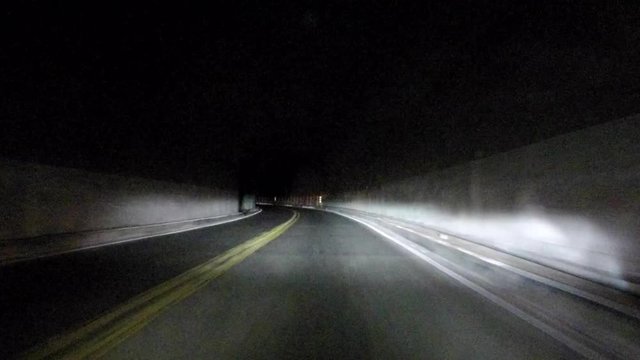 Zion National Park scenic highway tunnel driving time lapse in Southern Utah.
