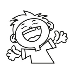 Kid cartoon icon. Childhood little people and person theme. Isolated design. Vector illustration