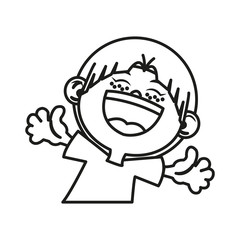 Kid cartoon icon. Childhood little people and person theme. Isolated design. Vector illustration