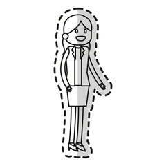 Businesswoman icon. Business businesspeople and businessperson theme. Isolated design. Vector illustration