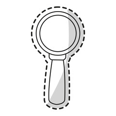 Lupe tool icon. Search magnifying glass zoom and lens heme. Isolated design. Vector illustration