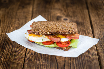 Sandwich with fried Eggs