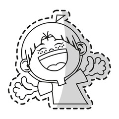 Kid cartoon icon. Childhood little people and person theme. Isolated design. Vector illustration