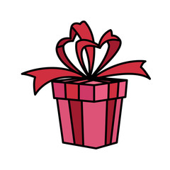 Gift icon. Happy birthday celebration decoration and party theme. Isolated design. Vector illustration