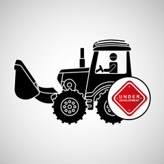 construction truck concept under development design vector illustration eps 10