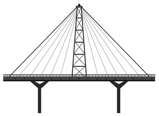 Bridge construction made of metal