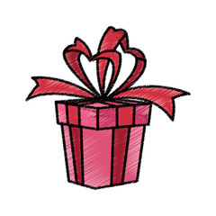 Gift icon. Happy birthday celebration decoration and party theme. Isolated design. Vector illustration