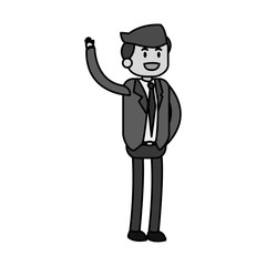 Obraz premium Businessman icon. Business businesspeople and businessperson theme. Isolated design. Vector illustration