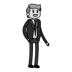 Businessman icon. Business businesspeople and businessperson theme. Isolated design. Vector illustration