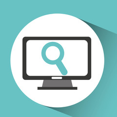 computer device search network icon vector illustration eps 10