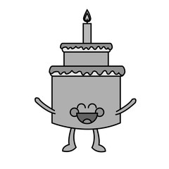 Cake icon. Dessert sweet sugar pastry and bakery theme. Isolated design. Vector illustration