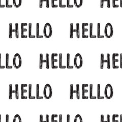 Seamless pattern with Handwritten calligraphy