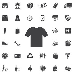 tshirt Vector icon on the whie background