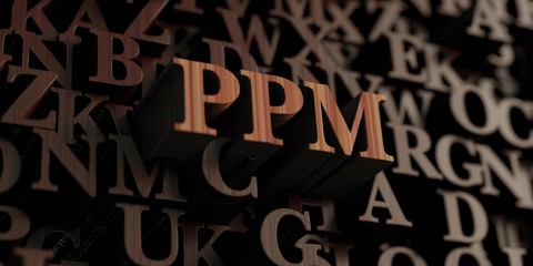 Ppm - Wooden 3D rendered letters/message.  Can be used for an online banner ad or a print postcard.