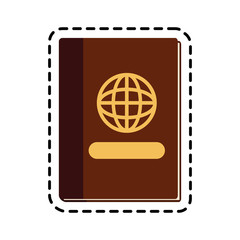 Passport icon. Travel trip vacation and tourism theme. Isolated design. Vector illustration