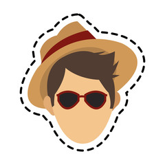 Tourist icon. Travel trip vacation and tourism theme. Isolated design. Vector illustration