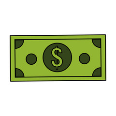 Bill icon. Money financial item commerce and market theme. Isolated design. Vector illustration