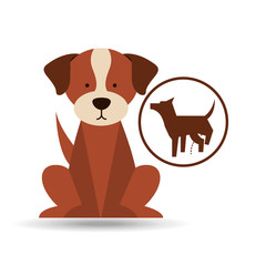 veterinary dog care dog silhouette icon vector illustration eps 10