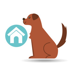 veterinary clinic concept house dog vector illustration eps 10
