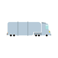 Truck isolated cartoon style. Transport on white background. Lar
