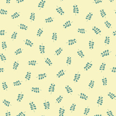 Seamless pattern for wallpaper or fabric. EPS10 vector illustration. Floral elements on a beige background.