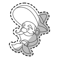 man icon. Mexican culture landmark and latin theme. Isolated design. Vector illustration