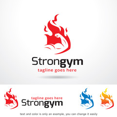 Strong Gym Logo Template Design Vector