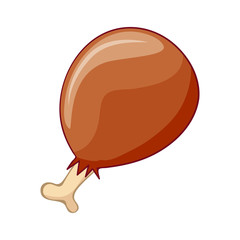 fried chicken isolated illustration