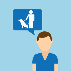character pet training sitting vector illustration eps 10