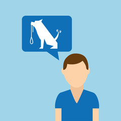 character pet training dog carrying strap vector illustration eps 10