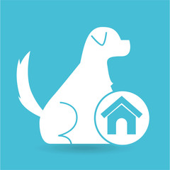 veterinary clinic concept house dog vector illustration eps 10