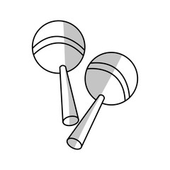 maraca icon. Instrument music sound and musical theme. Isolated design. Vector illustration