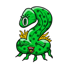Green eel Alien or monster