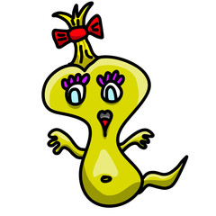 Yellow Cute Alien or monster