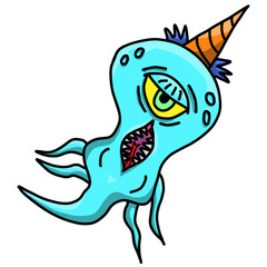 Strange Blue Alien or monster