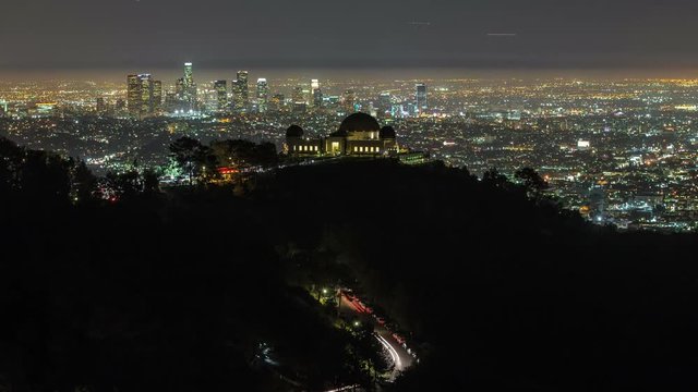 Los Angeles Cityscape Downtown Timelapse Night 