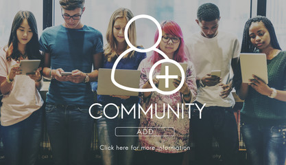 Add Friends Community Connection Socialize Concept