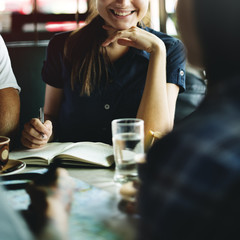 Group Of People Drinking Coffee Concept