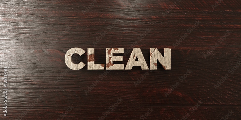 Fototapete clean - grungy wooden headline on maple - 3d rendered royalty free stock image. this image can be us