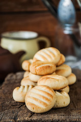 Freshly baked ginger lemon rice flour cookies