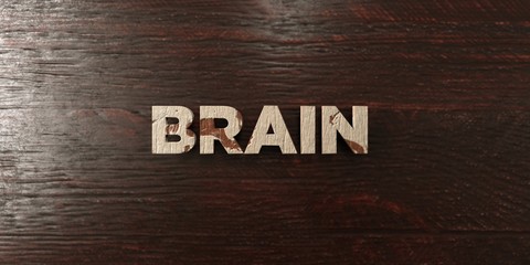 Brain - grungy wooden headline on Maple  - 3D rendered royalty free stock image. This image can be used for an online website banner ad or a print postcard.