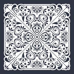 Vector wedding card laser cut template