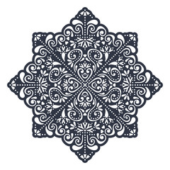 Vector wedding card laser cut template