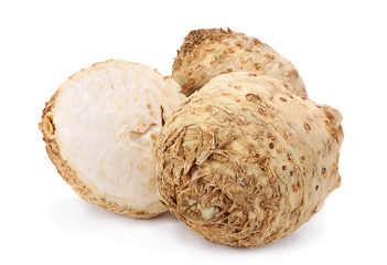 Celery root on white